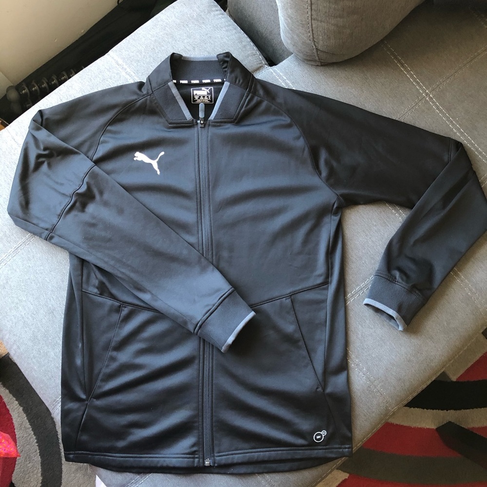 Puma Athletic Zip Up  Black Jacket